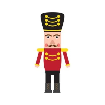Isolated cute nutcracker soldier Stock Illustration