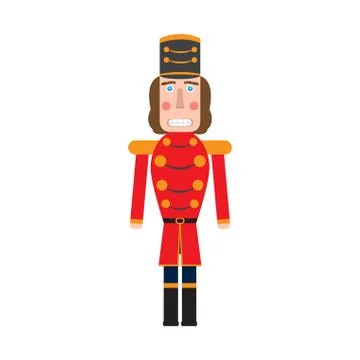 Isolated cute nutcracker soldier Stock Illustration