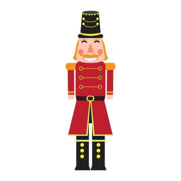 Isolated cute nutcracker soldier Stock Illustration