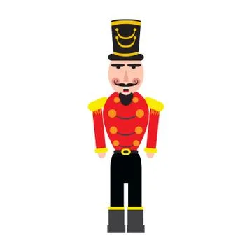 Isolated cute nutcracker soldier イラスト素材