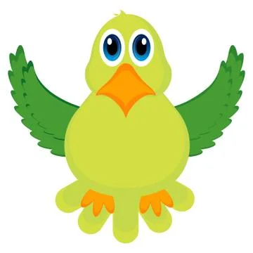 Isolated cute parrot Stock Illustration