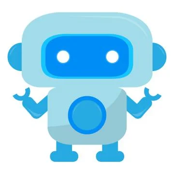 Isolated cute robot Illustrazione stock