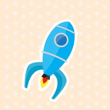 Isolated cute rocket toy Illustrazione stock
