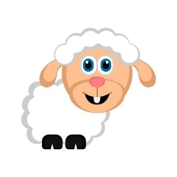 Isolated cute sheep Stock Illustration