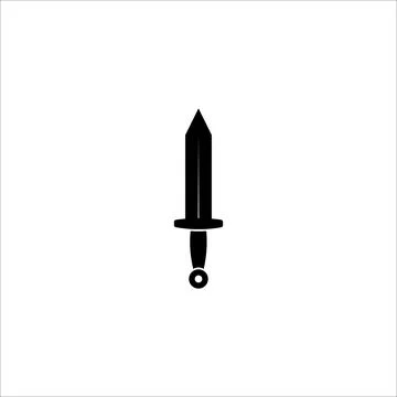 An isolated cutlass icon on a white background. Fantasy Warrior sword weapo.. Stock Illustration