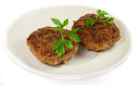 Isolated cutlet Stock Photos