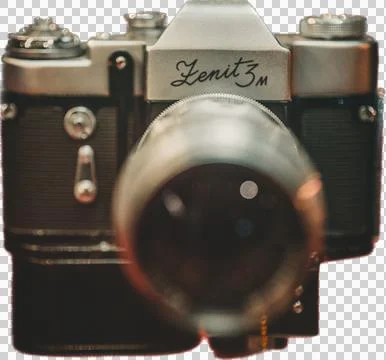 Isolated cutout - Soviet camera, Zenit Stock Photos