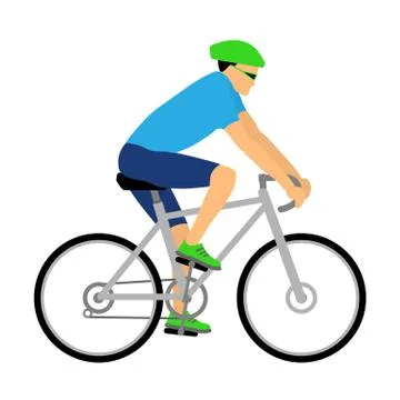 Isolated cyclist Stock Illustration