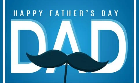Isolated dad poster father vector illustration Illustrazione stock