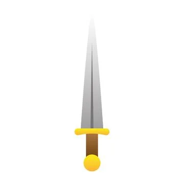 Isolated dagger weapon medieval weapon icon Vector Stock Illustration