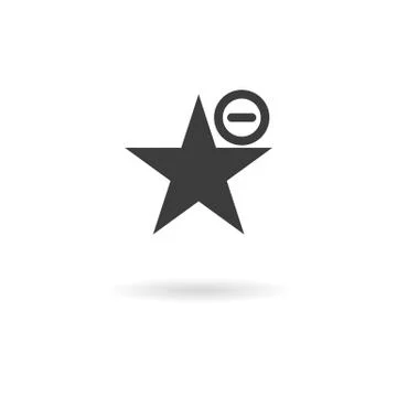 Isolated dark grey icon for remove from favorites (bookmark, etc.) on white b Stock Illustration