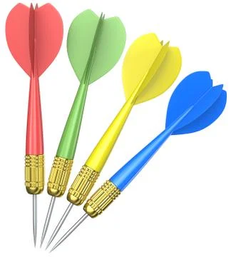 Isolated Dart Arrows. Stock Illustration