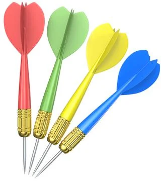 Isolated Dart Arrows. Stock Illustration