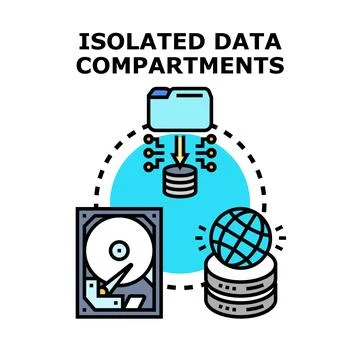 Isolated data compartments for secure information storage Stock Illustration