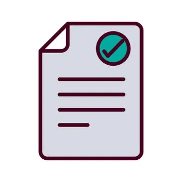 Isolated data document and check mark vector design Stockillustratie
