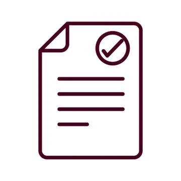 Isolated data document and check mark vector design Stock Illustration