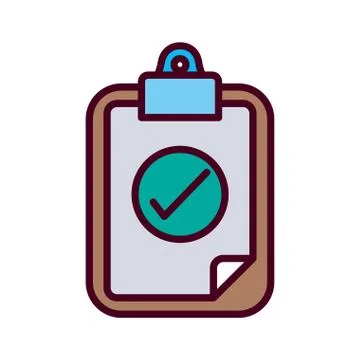 Isolated data document and check mark vector design Illustrazione stock