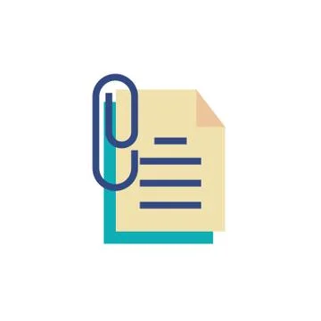 Isolated data document and clip vector design Stock Illustration