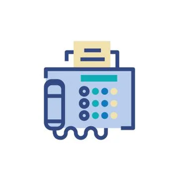 Isolated data document and fax vector design Stock Illustration
