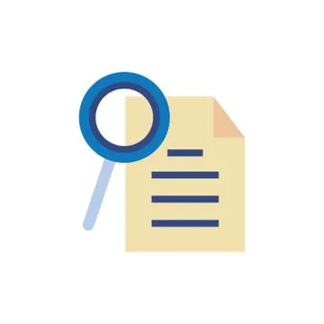 Isolated data document and lupe vector design Stockillustratie