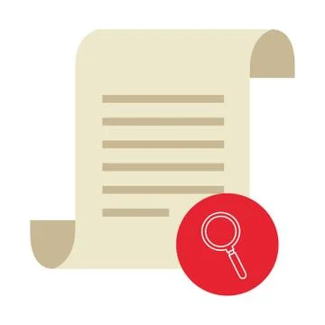 Isolated data document and lupe vector design イラスト素材