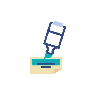 Isolated data document and marker vector design Stock Illustration