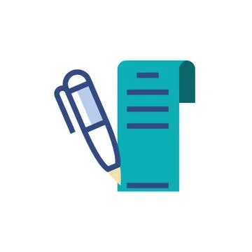 Isolated data document and pen vector design イラスト素材