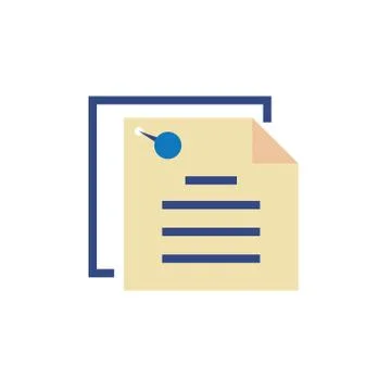 Isolated data document and pin vector design イラスト素材