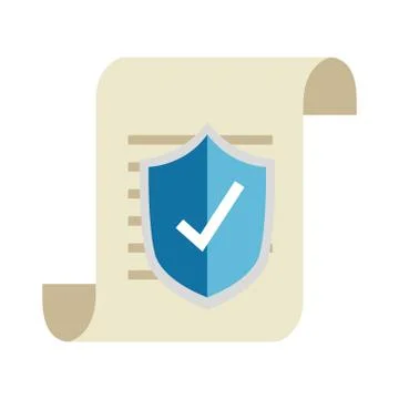 Isolated data document and shield vector design イラスト素材
