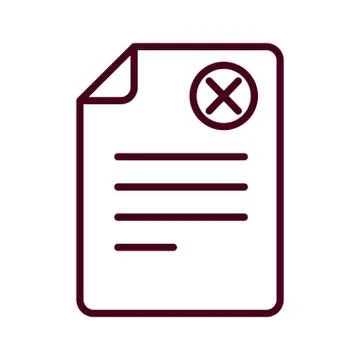 Isolated data document and x vector design Stock Illustration