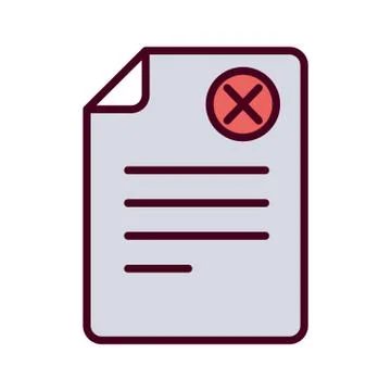 Isolated data document and x vector design Stock Illustration