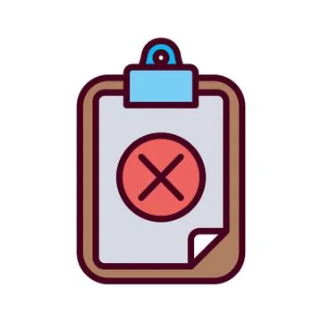 Isolated data document and x vector design 스톡 일러스트