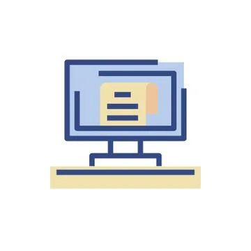Isolated data document inside computer vector design Stock Illustration