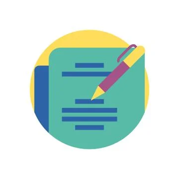 Isolated data document with pen vector design Stock Illustration