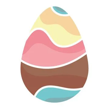 Isolated decorated easter egg Easter season Vector Stock Illustration