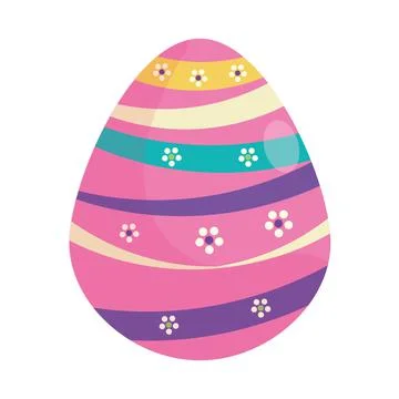 Isolated decorated easter egg Easter season Vector Stock Illustration
