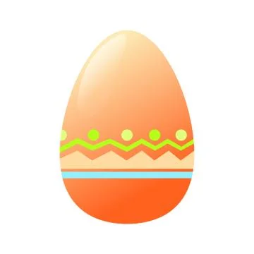 Isolated decorated easter eggs Illustrazione stock