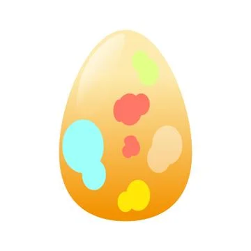 Isolated decorated easter eggs Illustrazione stock