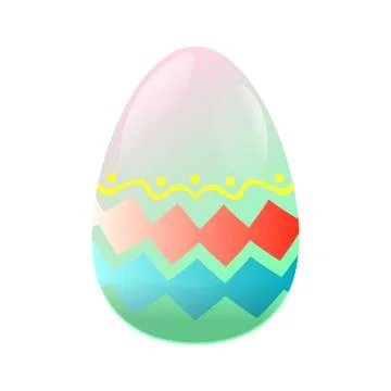 Isolated decorated easter eggs Illustrazione stock
