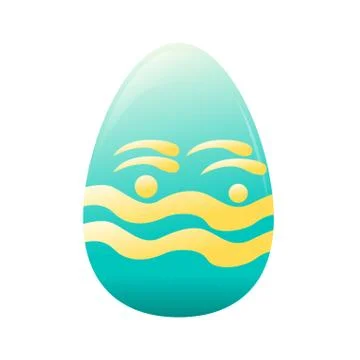 Isolated decorated easter eggs Illustrazione stock