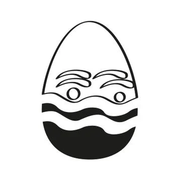 Isolated decorated easter eggs Illustrazione stock