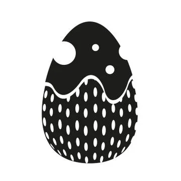 Isolated decorated easter eggs Illustrazione stock