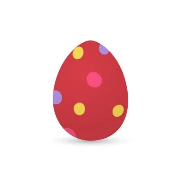 Isolated decorated easter eggs Illustrazione stock