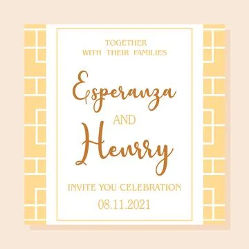 Isolated decorated wedding invitation vector illustration Illustrazione stock