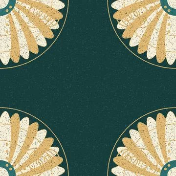 Isolated decorative feather pattern with green background illustration Stock Illustration