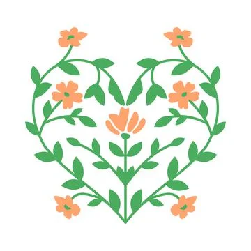 Isolated decorative heart Stock Illustration