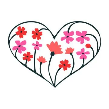 Isolated decorative heart Stock Illustration