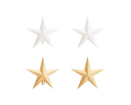 Isolated decorative star for Christmas tree on white background Stock Illustration