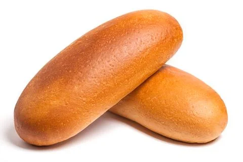Isolated delicious fresh bread on a white background Stock Photos