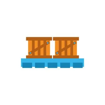 Isolated delivery boxes vector design Illustrazione stock